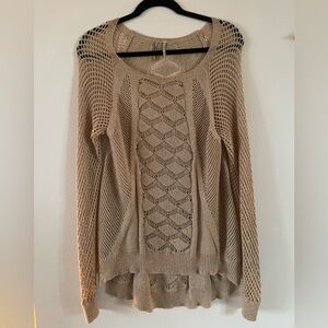 Guess Women's Tan Knit Sweater